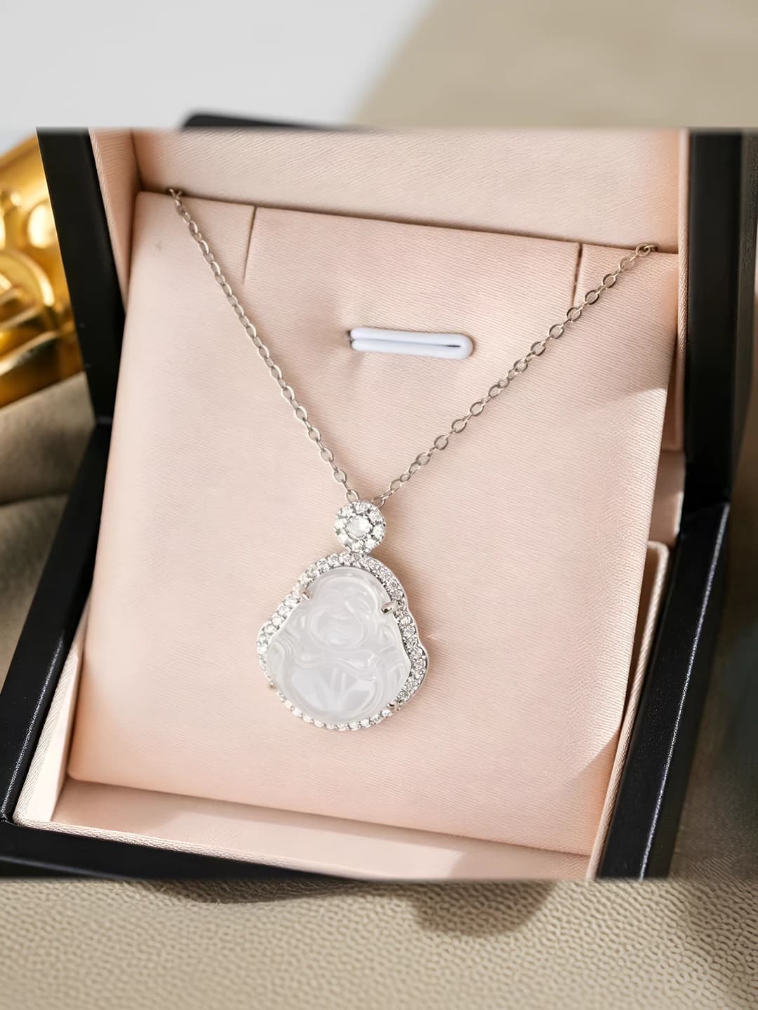 Buddha, white-silver