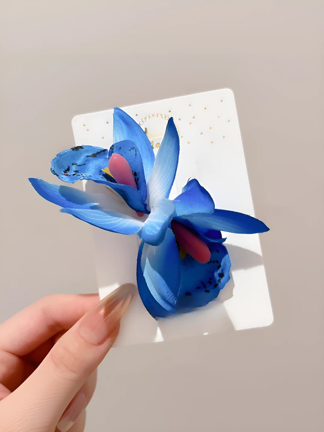4# Градиентный синий 3D фаленопсис клипса 4 см