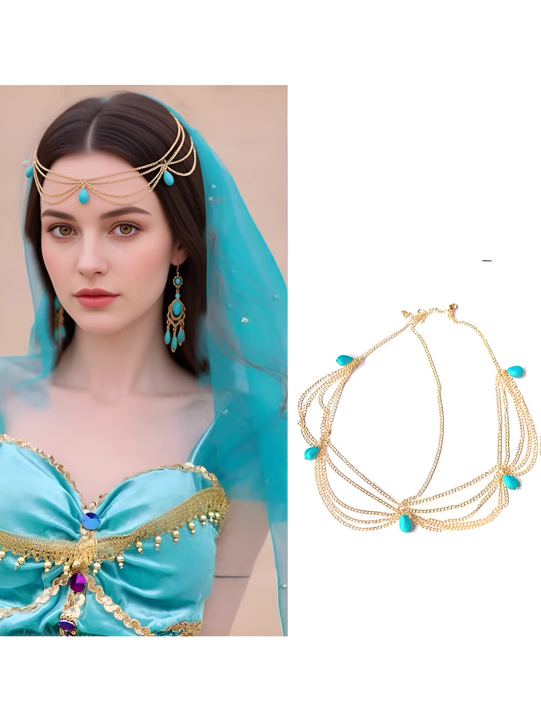 Gold classic hair chain