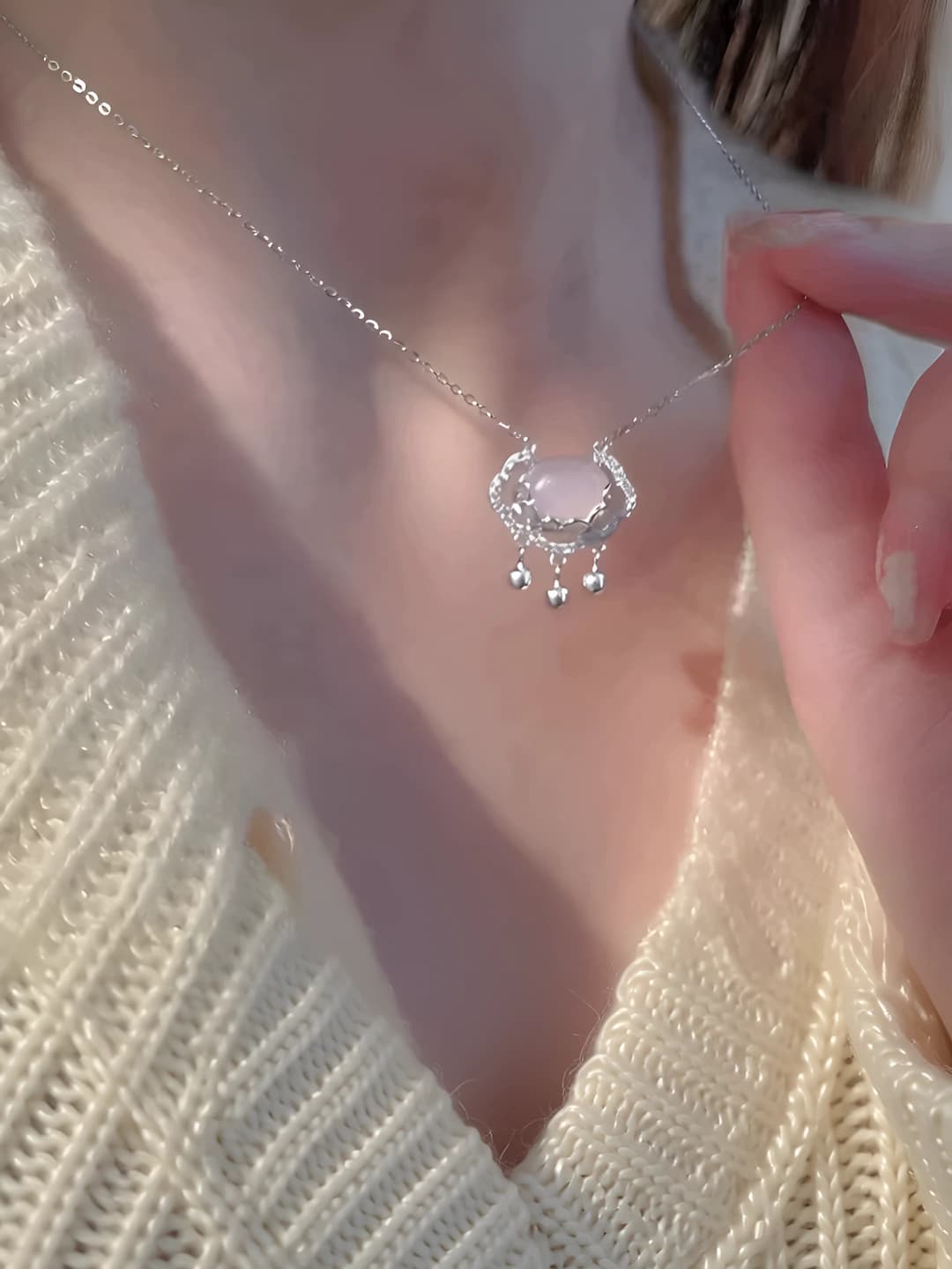 289 Safety lock necklace - Silver