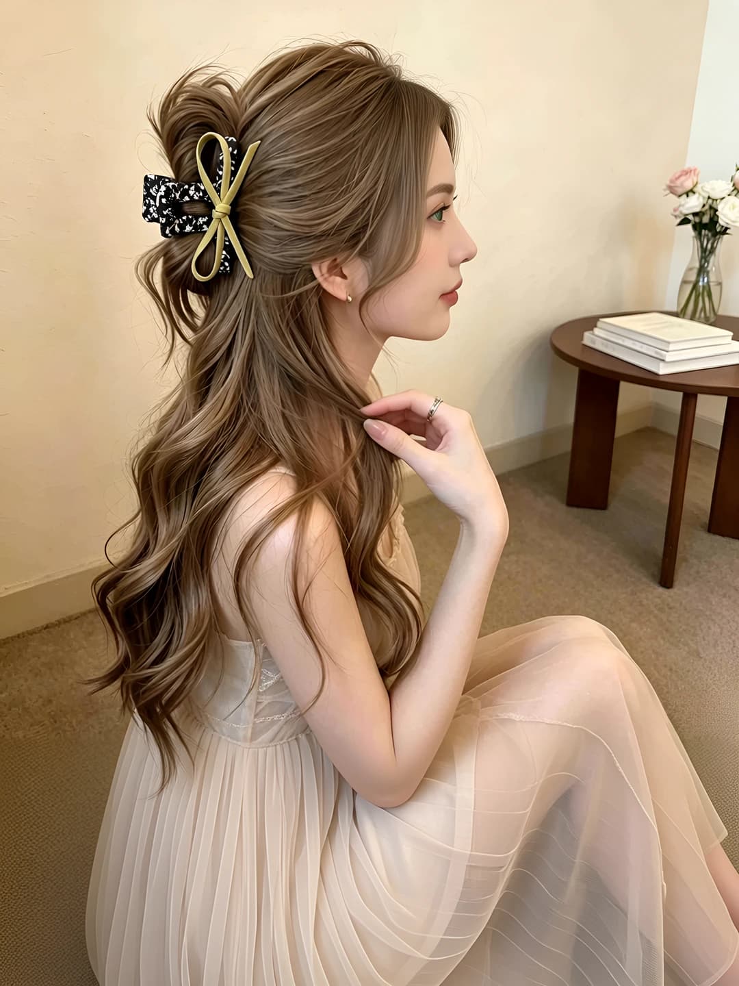 Mayda gulli bow qisqich, 8 cm