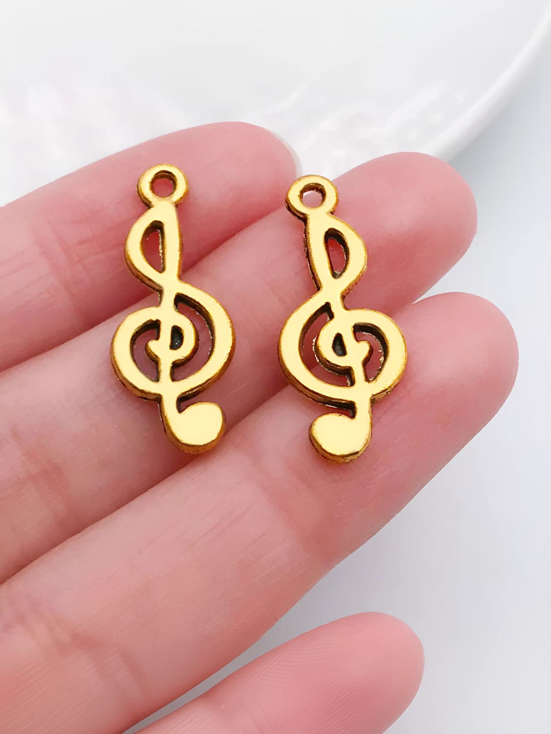 1 шт. музыкальная нота, 25x10mm, 1.3g
