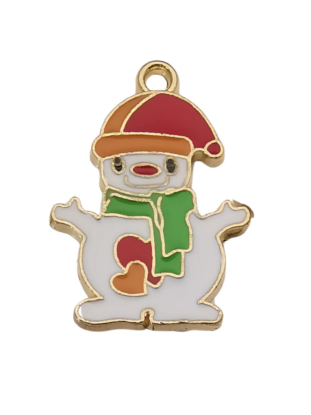 1 pc white snowman 17x24mm-1.5g-12517
