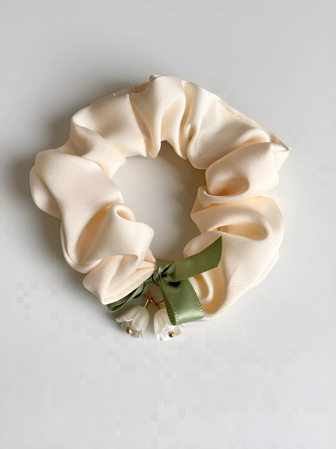 Beige, bow, 9 cm