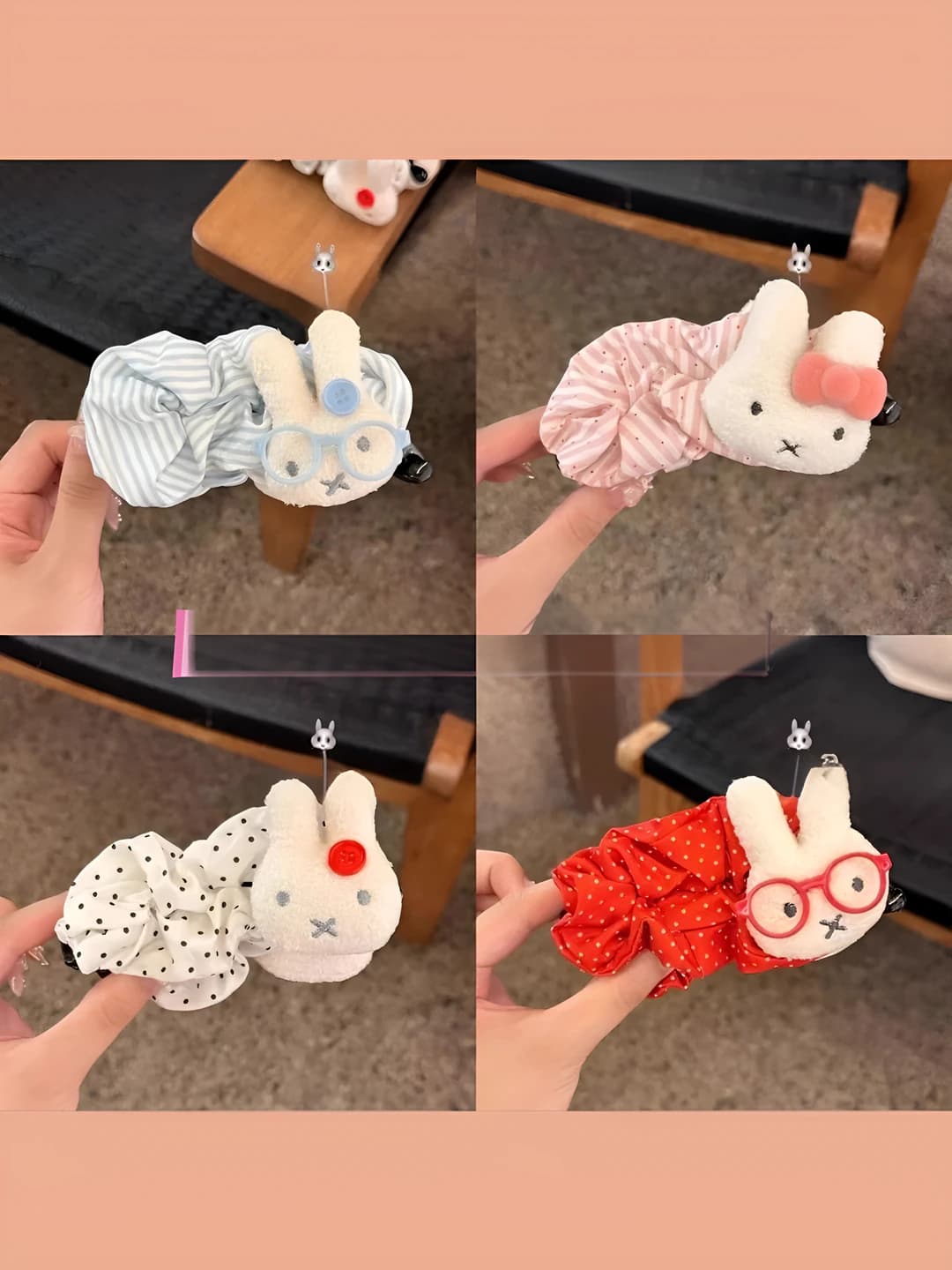Женские заколки и гребни: банановая заколка с плюшевым кроликом Miffy, большая, в стиле ins, ручная работа, из ткани, сладкий универсальный аксессуар для волос