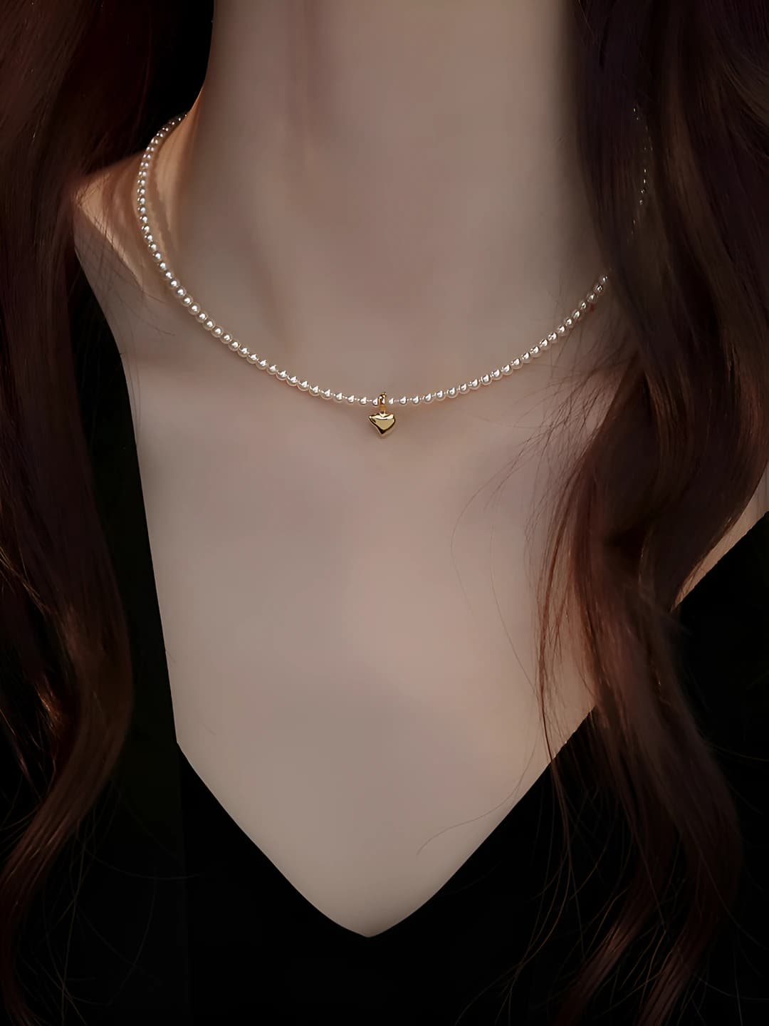 Сердце жемчуг цепочка MY35578