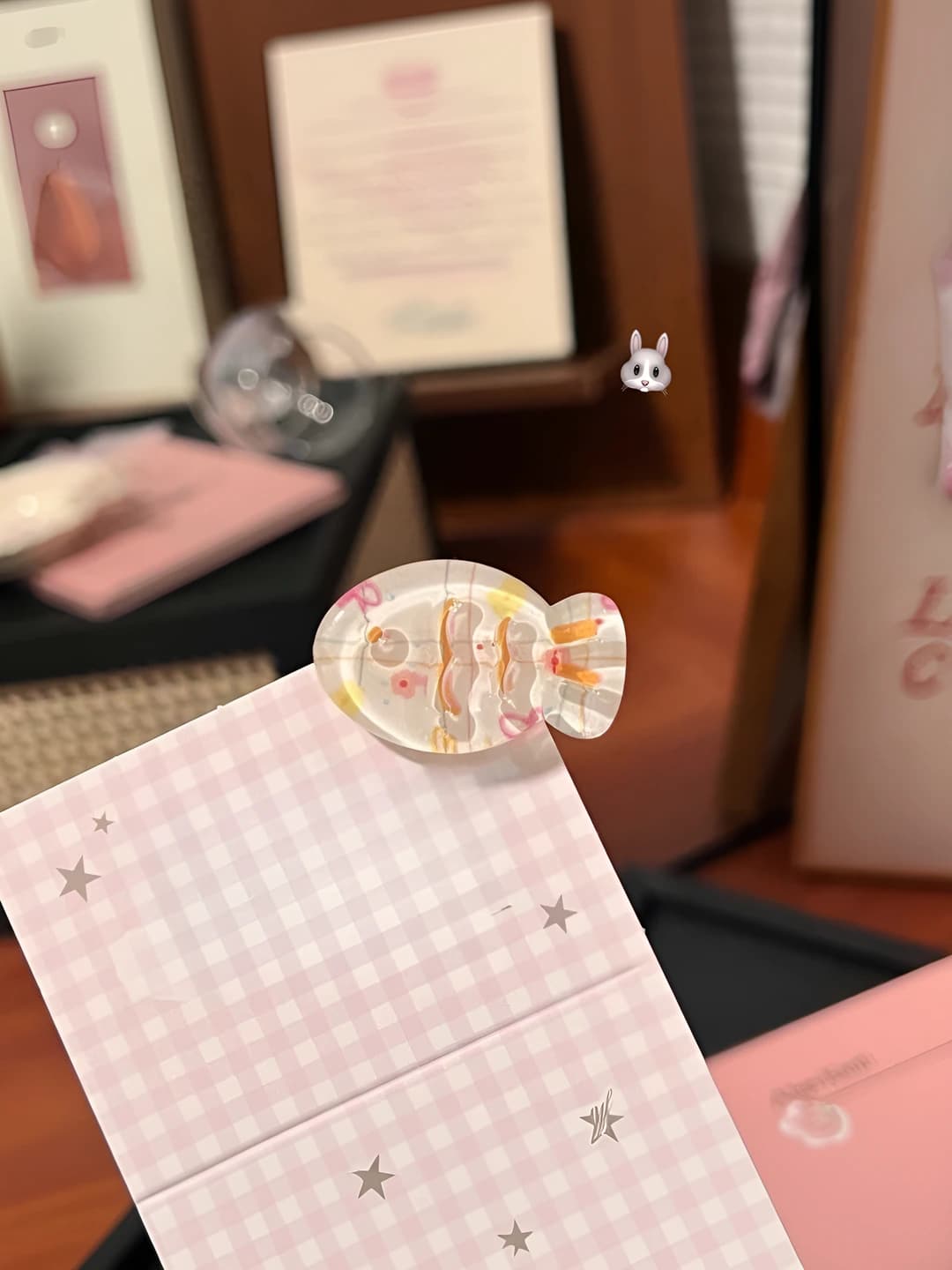 Jelly orange soda fish clip, 3.2 cm