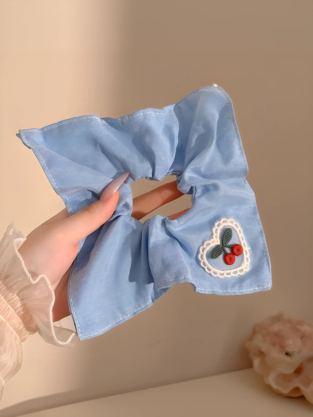 3# Blue cherry square 19*21 cm