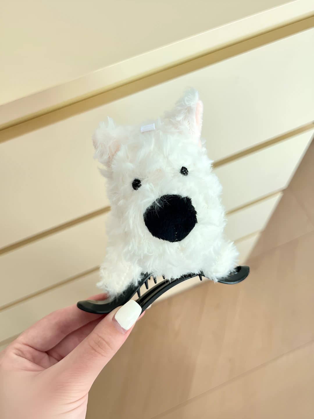 2# Белый щенок, большой зажим, 11 cm