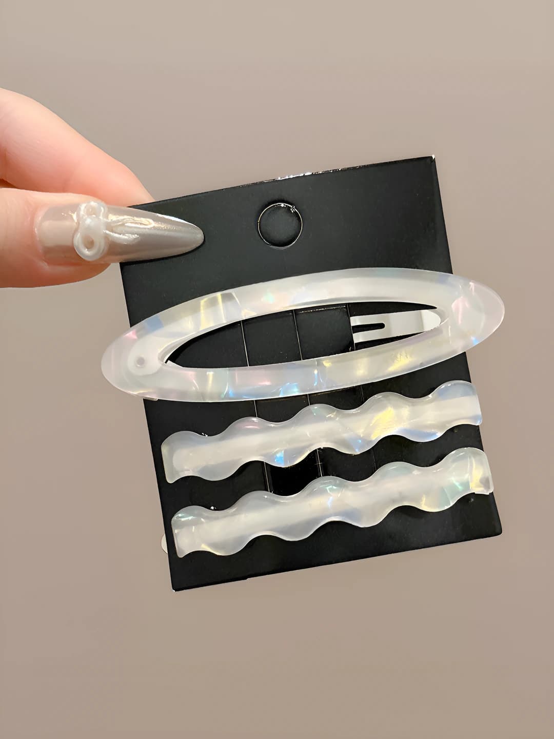 Multicolour white 3-piece set 7.5 cm + 6 cm