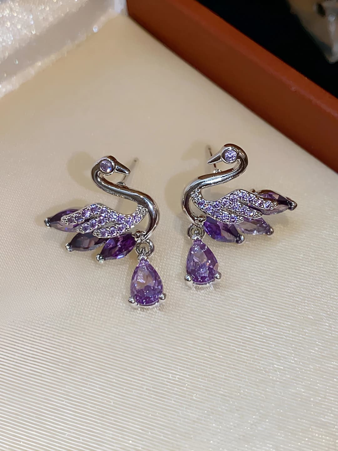 Silver pin - Silver - Purple