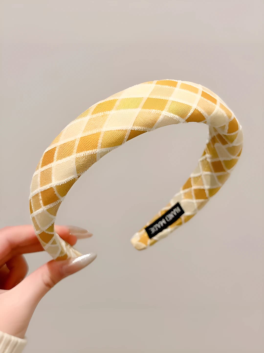 4# Yellow plaid, 3 cm
