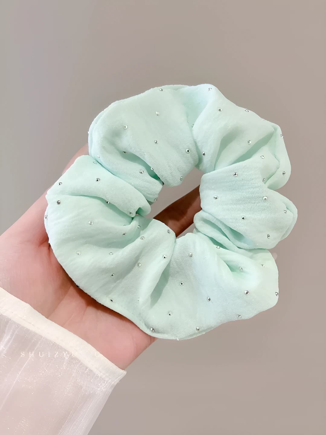 Light blue, rhinestone, large