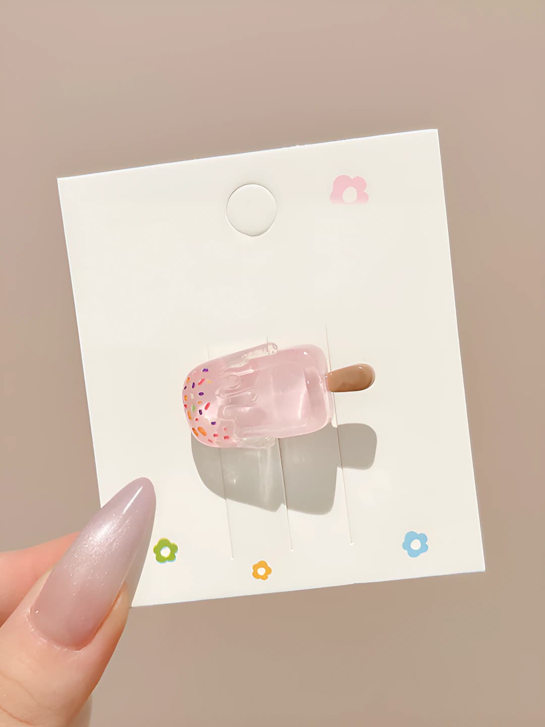 1# Ice cream, pink, 3cm