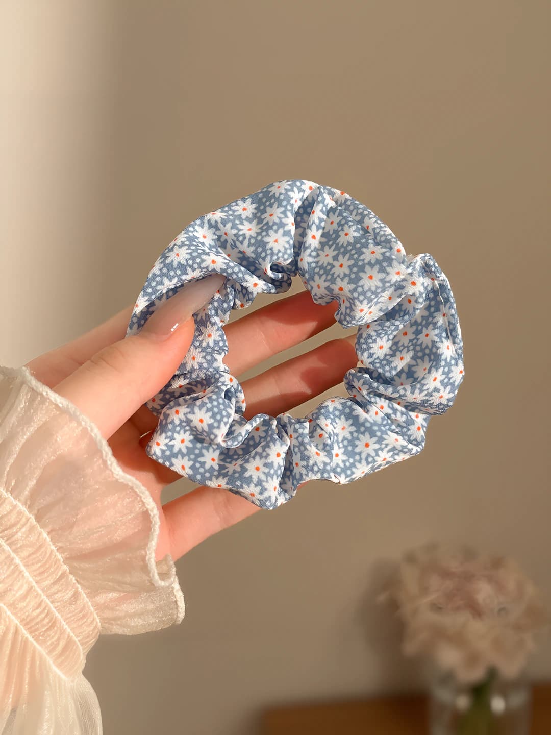 1# Синий мелкий цветочный 9cm