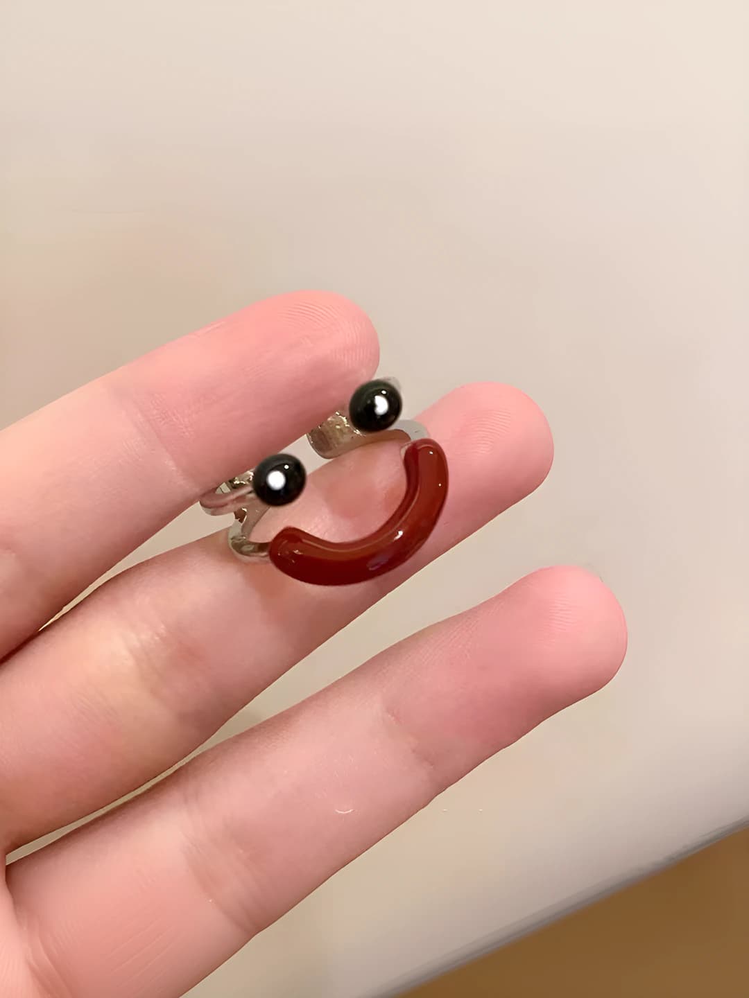 Smiley face ring