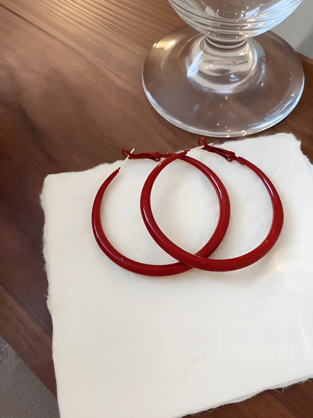 Silver pin - Red - 5 cm