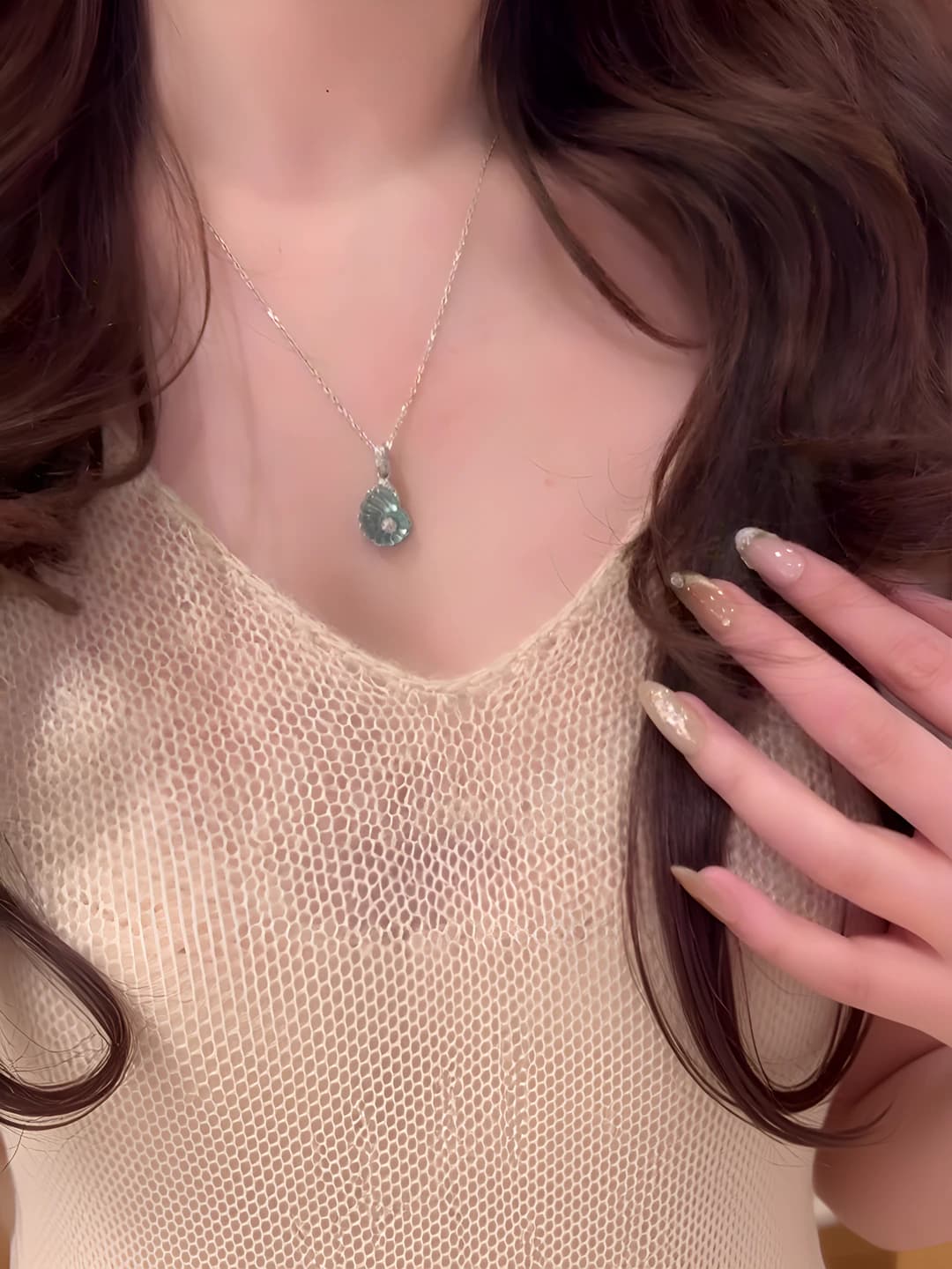 Necklace - Silver - Blue