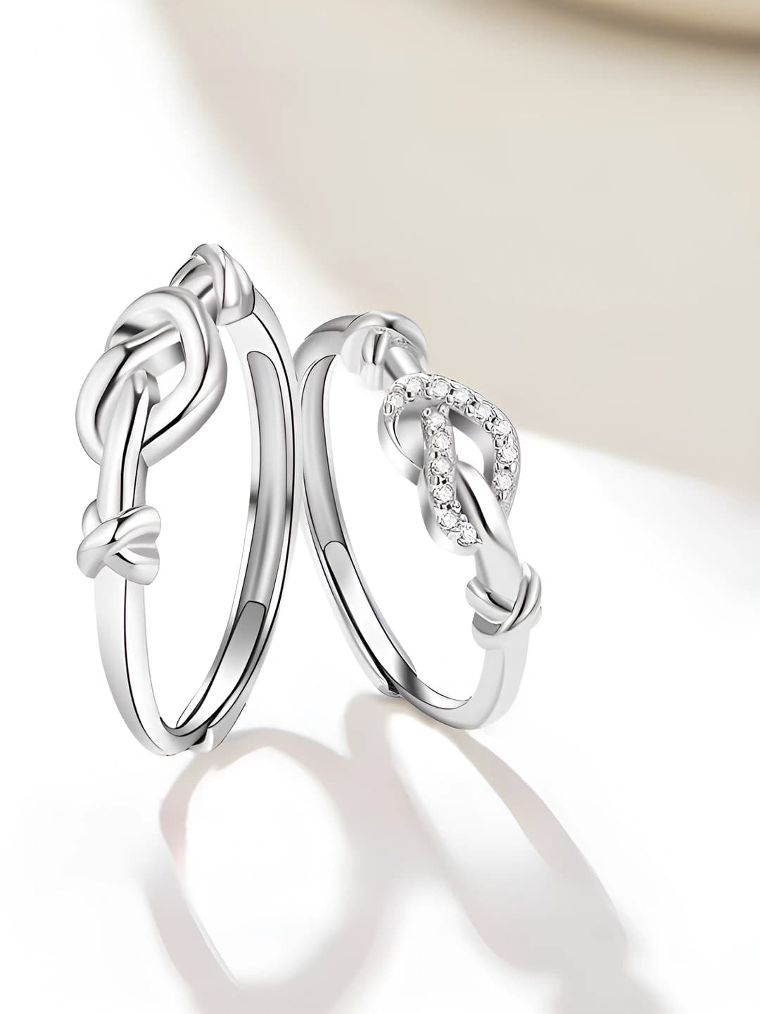 Couple rings with heart design, 2026, copper, adjustable size, design element: heart, style: fashion OL