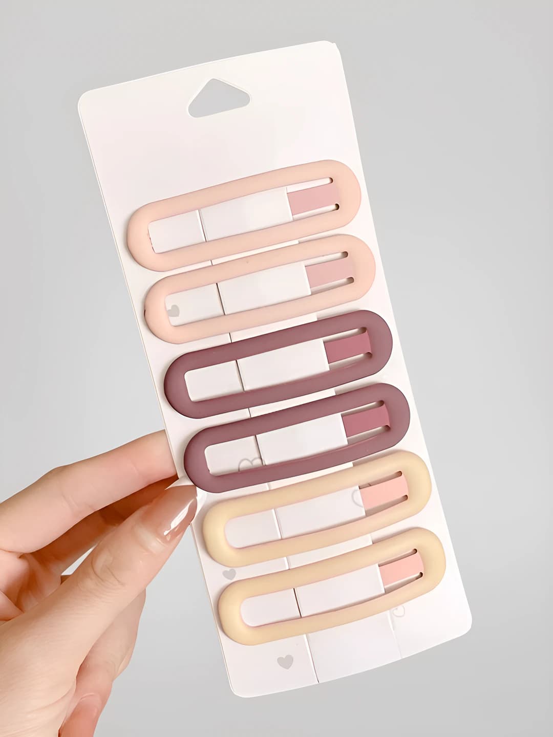 Light pink, pink-white, 6 pcs