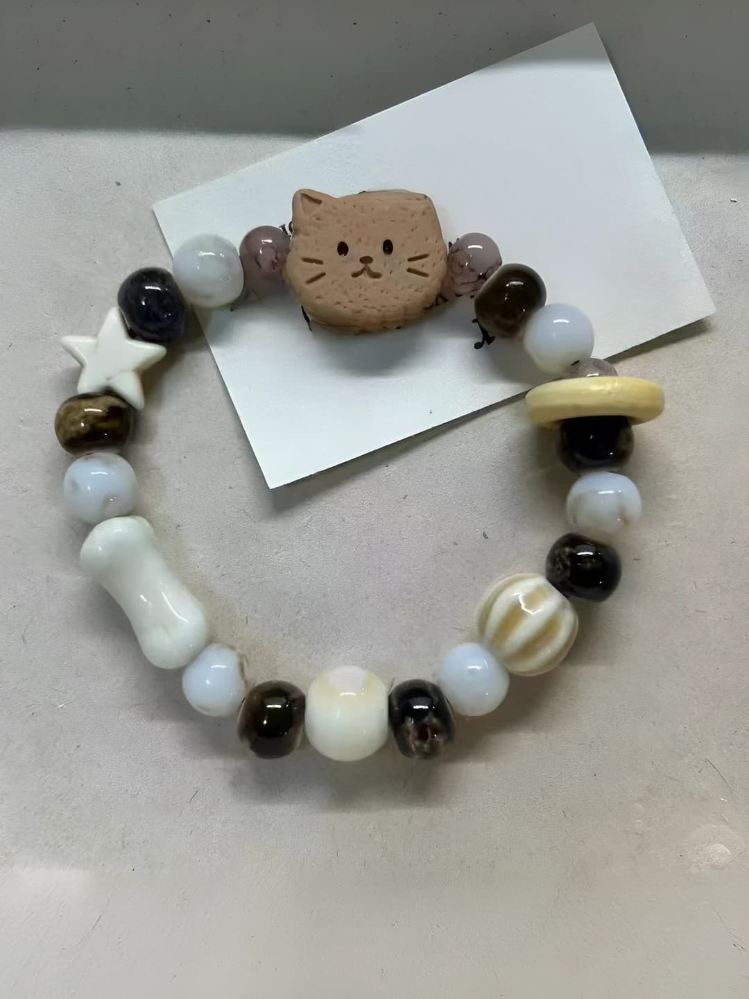 Black cheese kitten bracelet [1 pc]