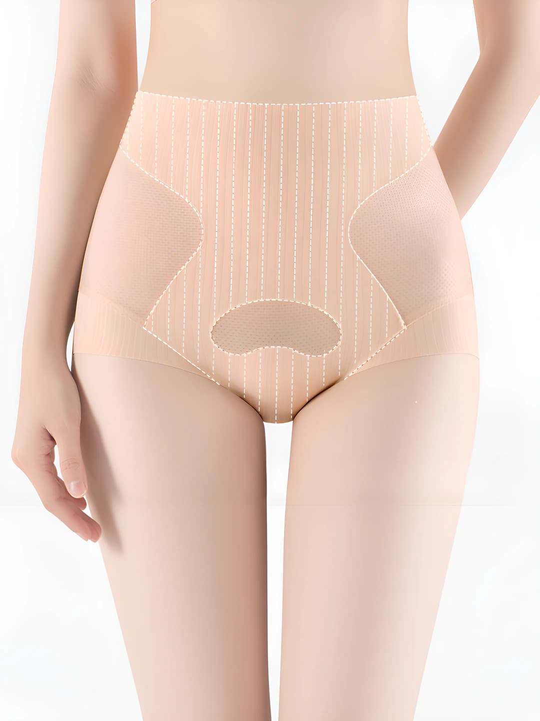 Women's high waist shapewear briefs: seamless, tummy control, mulberry silk, antibacterial, plus size, hip-lifting, all-season