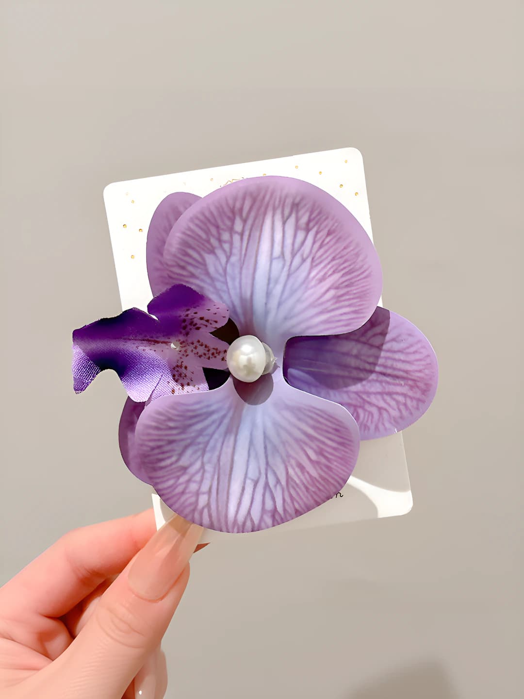 3# Purple phalaenopsis duckbill clip