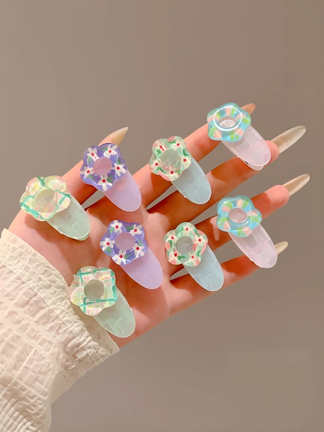 20# Multicolour flower, 8 pcs