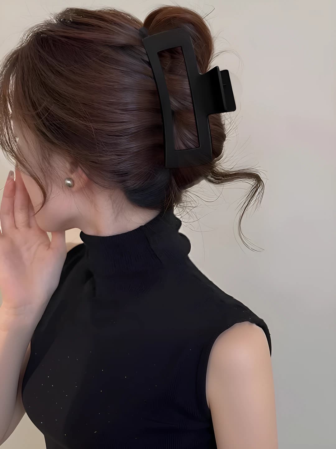 11# Matte black square clip 12.5 cm