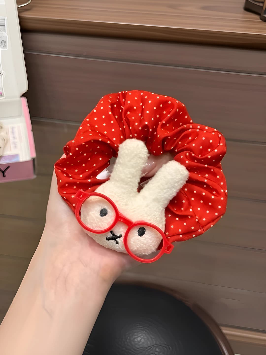 2# Red polka dot Miffy - ~9cm