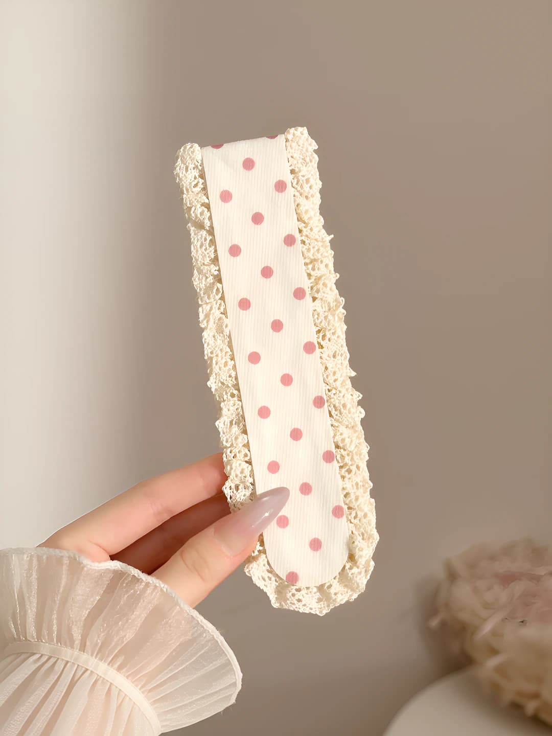 8# Розовые горошины - 34*5 см