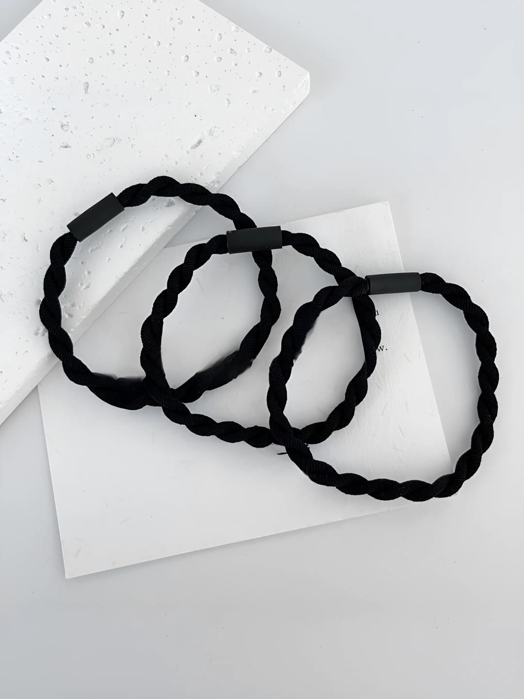 Braided 3 pcs - black