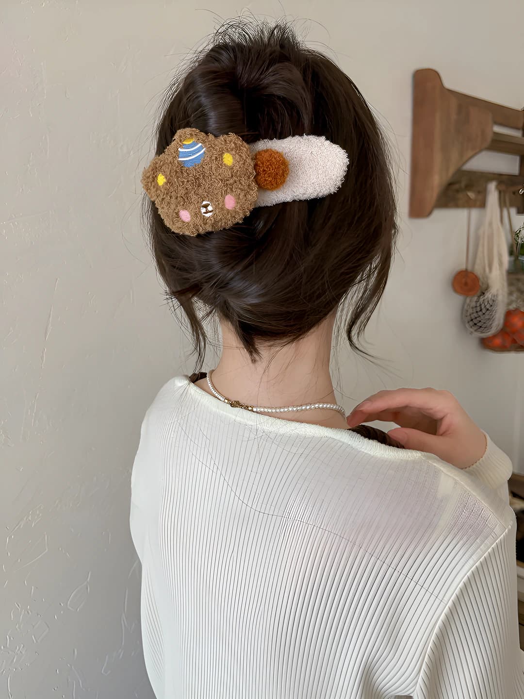3# Brown pudding bear white clip
