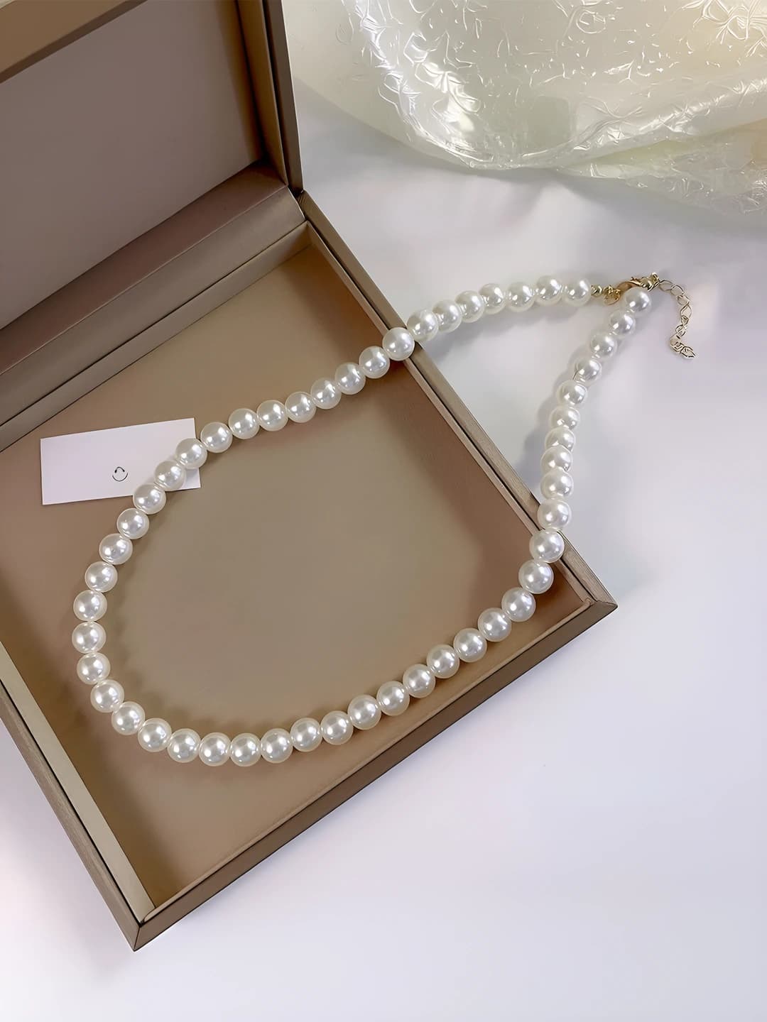 Fever style 10mm pearl necklace