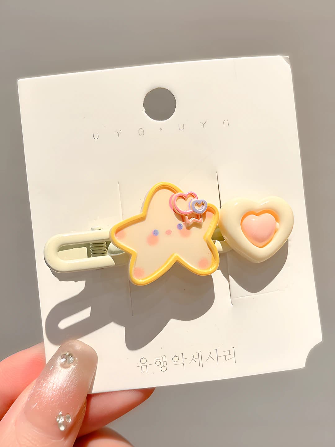 Star heart side clip