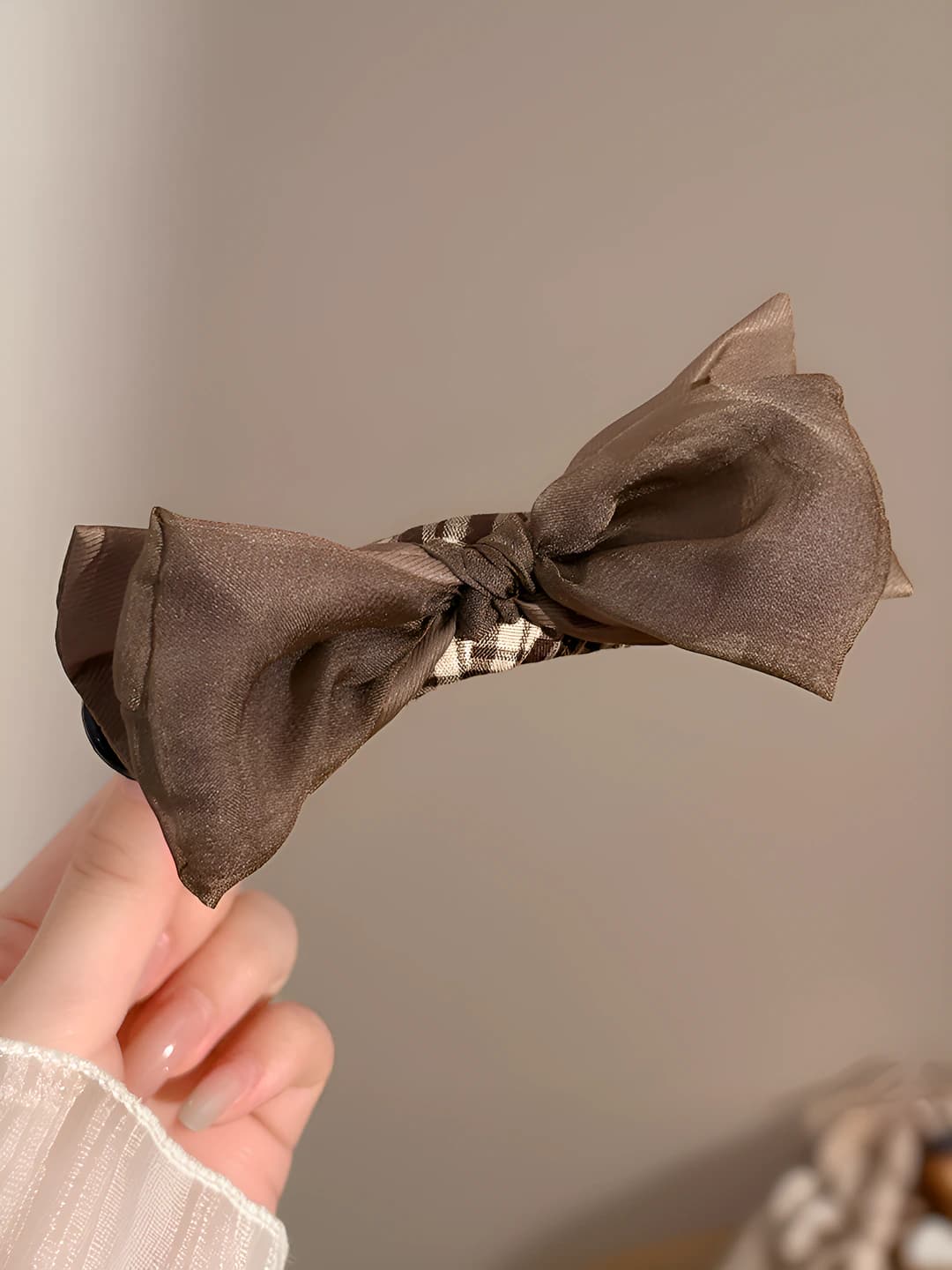 4# Dark coffee bow, 12.5 cm