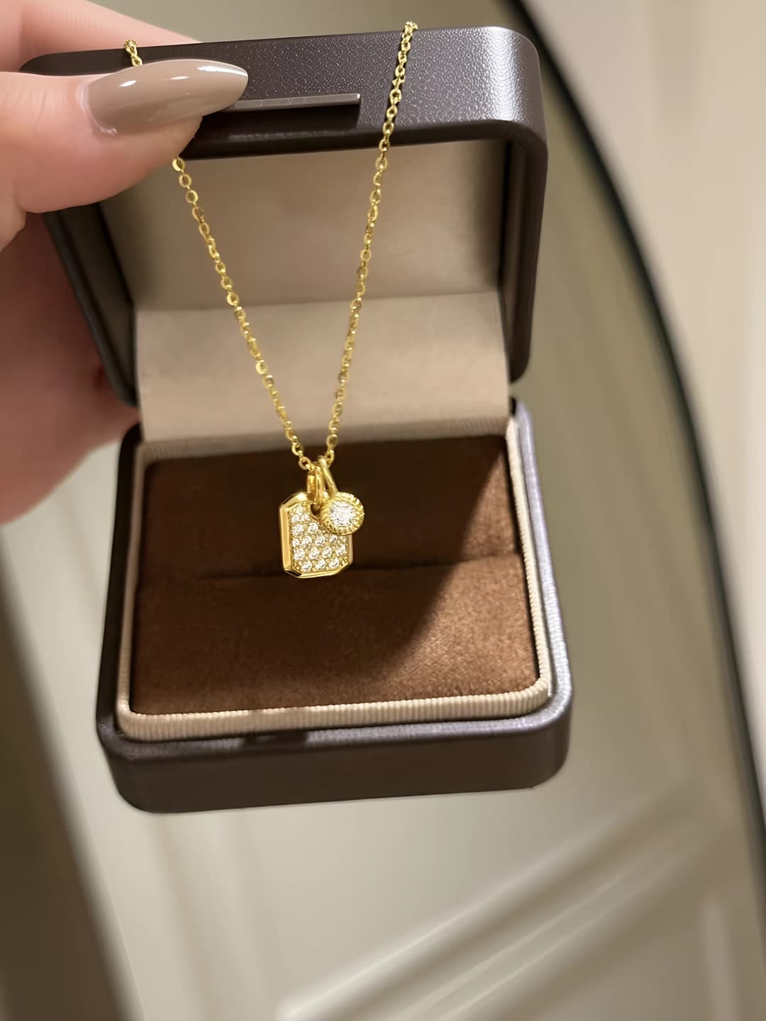 Gold bubble necklace