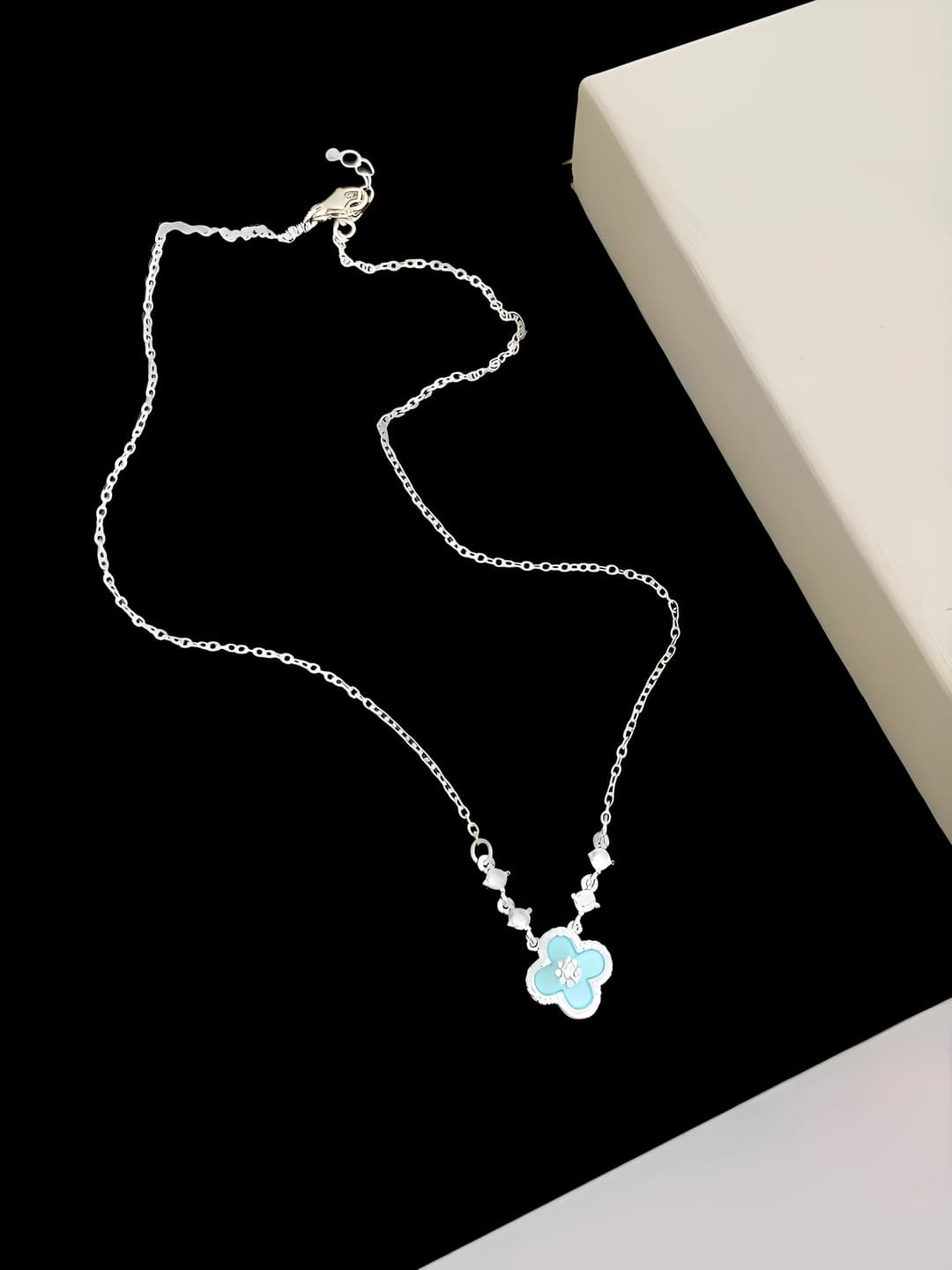 Necklace - Silver - Blue