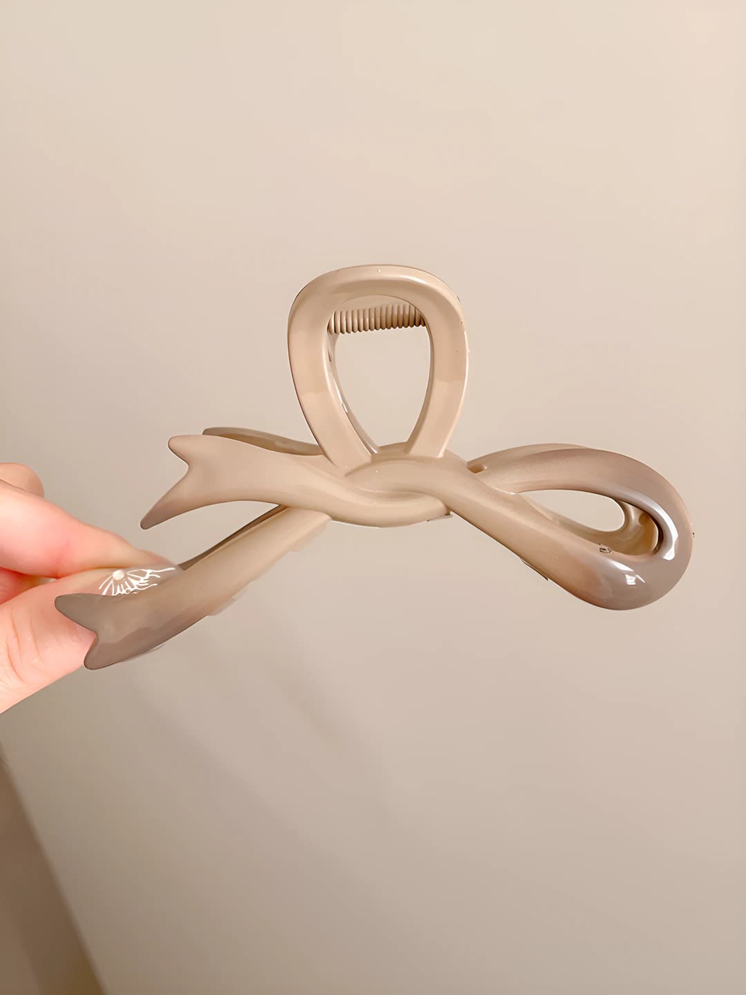Bow, gradient coffee, 11.5 cm