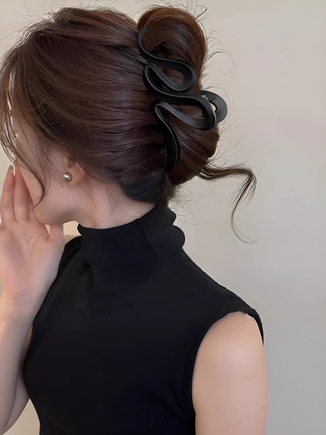 Black clip 13 cm