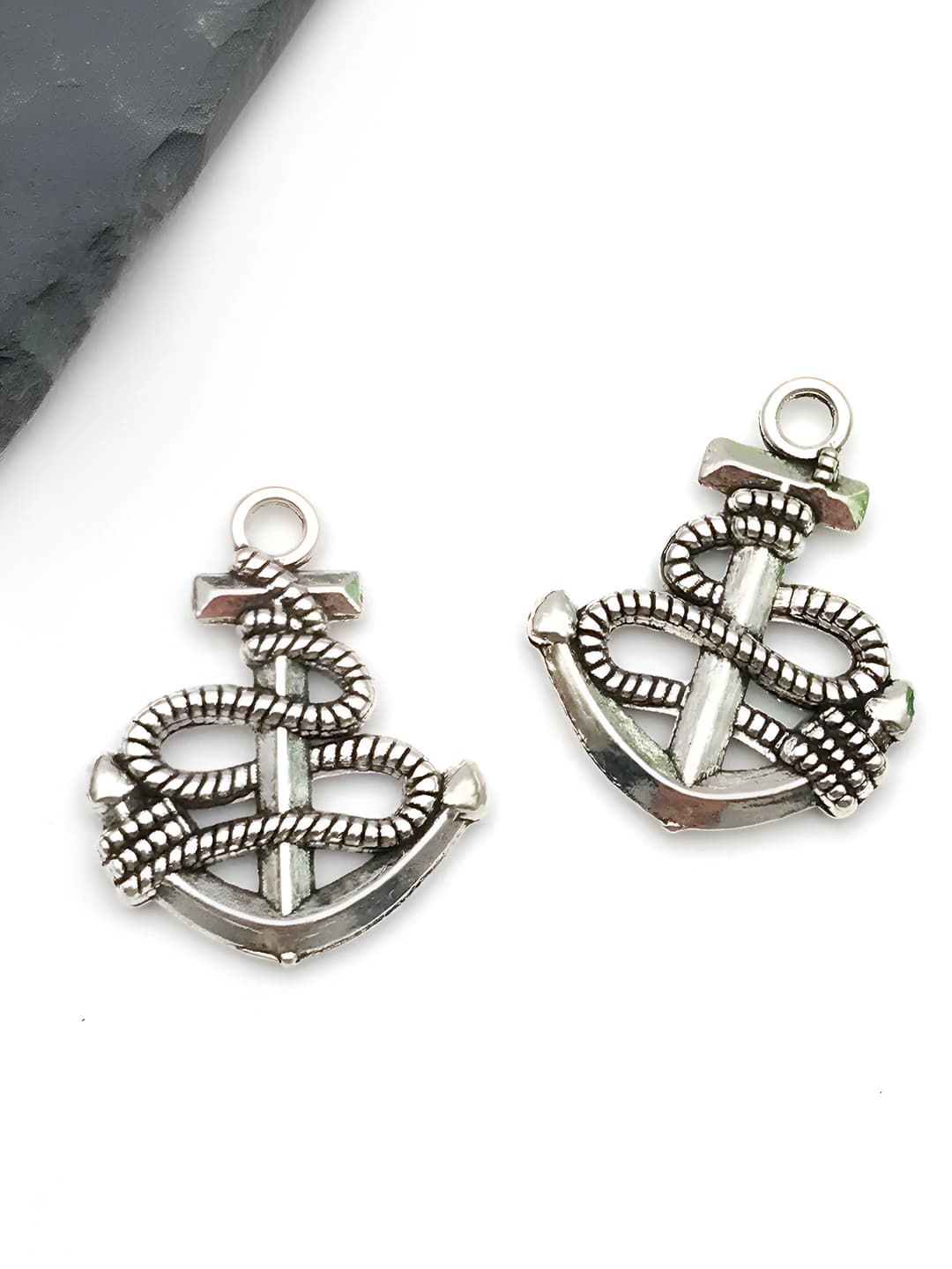 1 шт античное серебро маленький якорь 19x23mm-2g