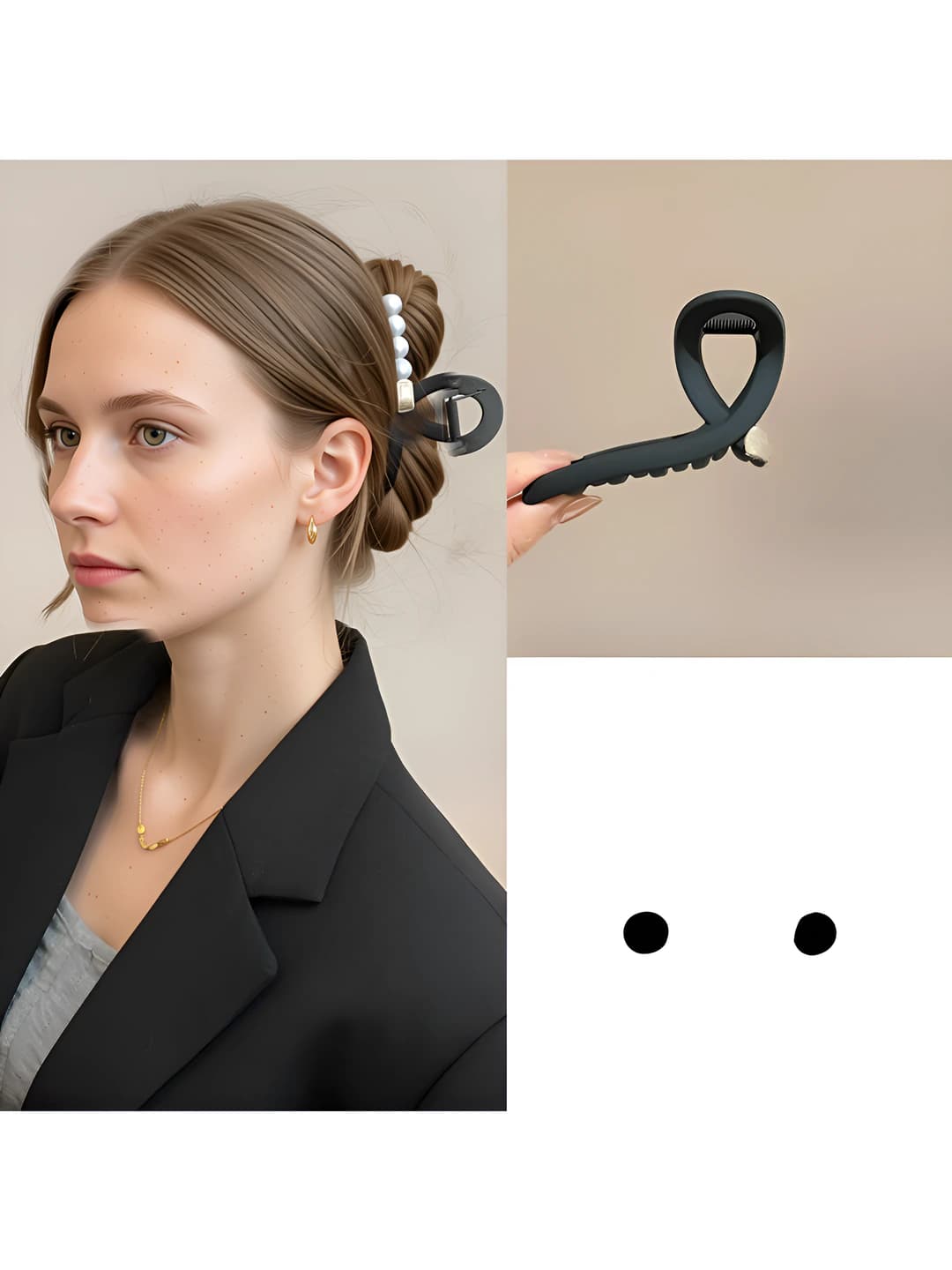 Matte black clip 13 cm