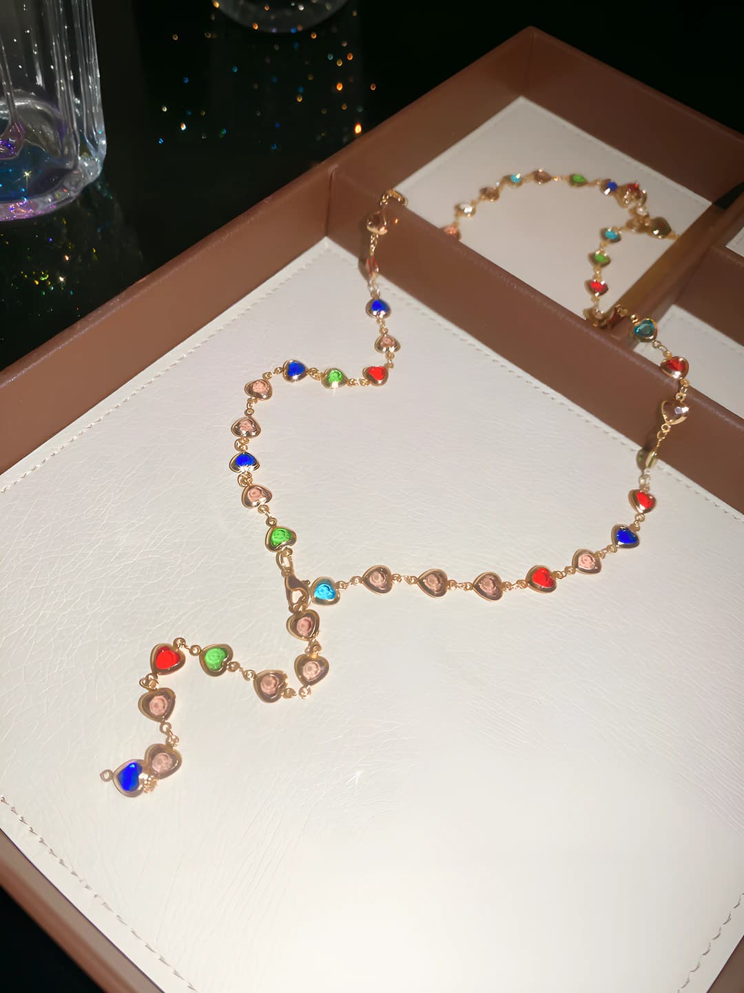 33# Necklace - Gold - Multicolour - Heart
