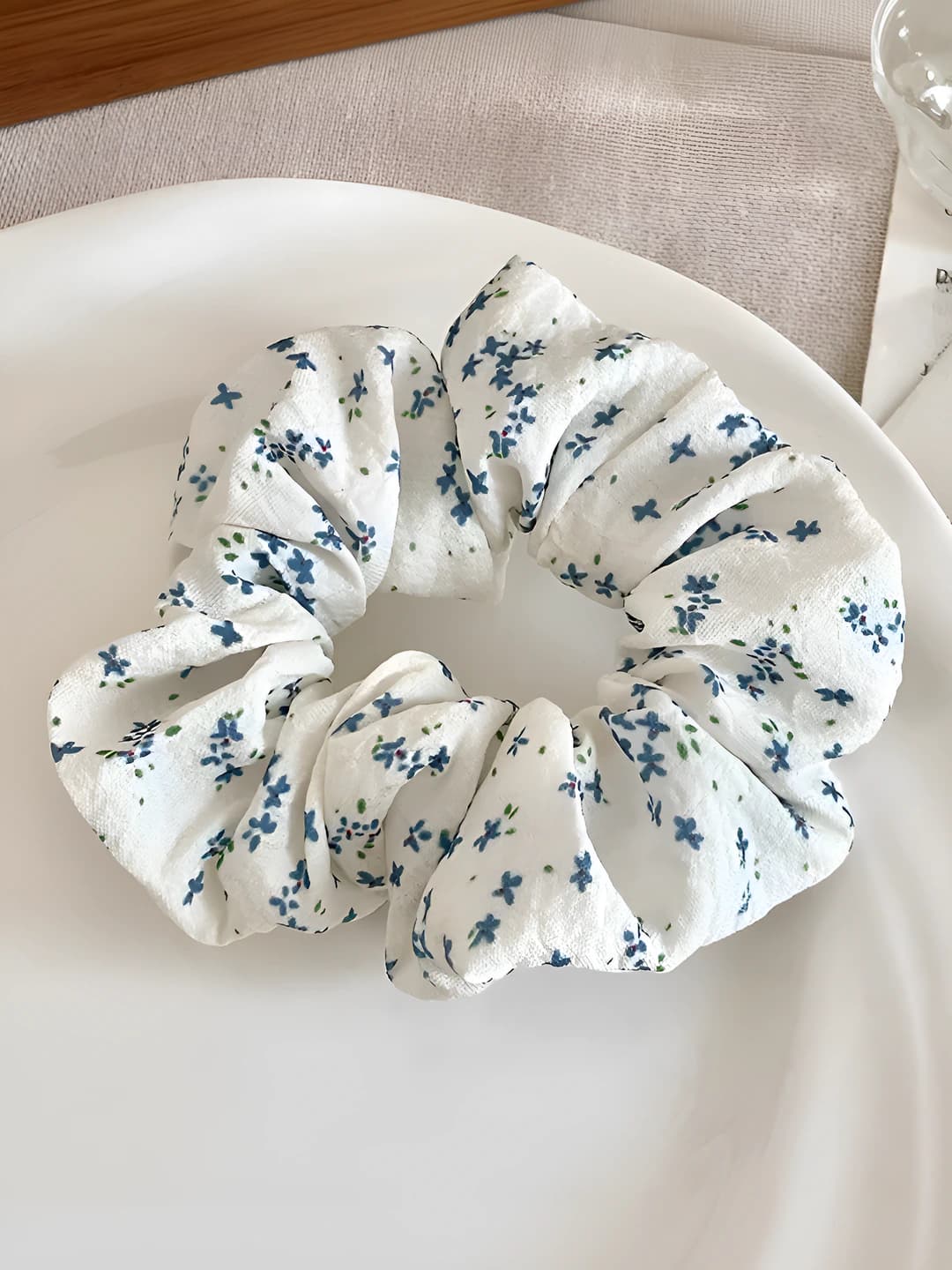Blue, floral, 10 cm