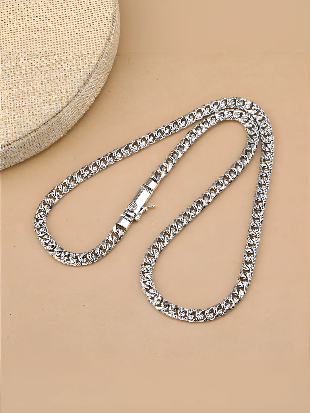 Women's 2026 retro style geometric shape copper chain, electroplated, ethnic style Cuban link chain
