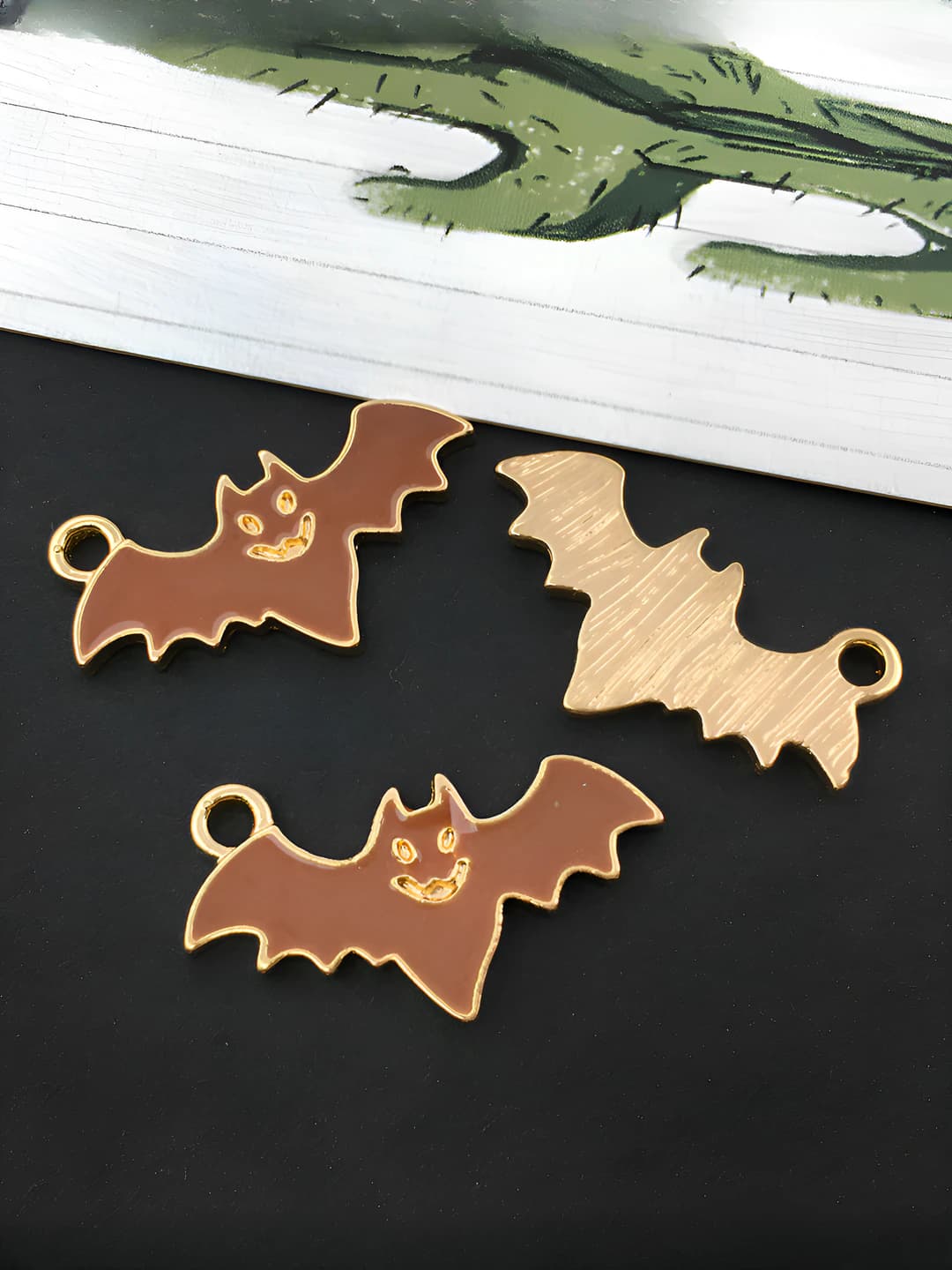 1 ta kofe rang Halloween yelpon 23x13mm-0.8g-14014