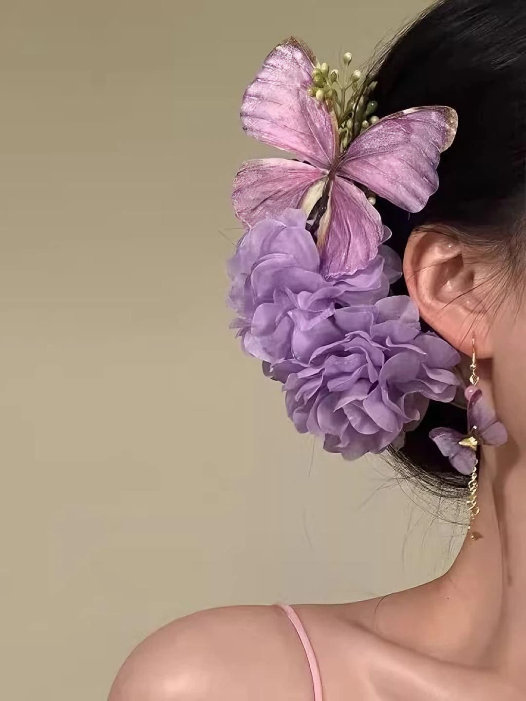 Фиолетовый мотылек - зажим