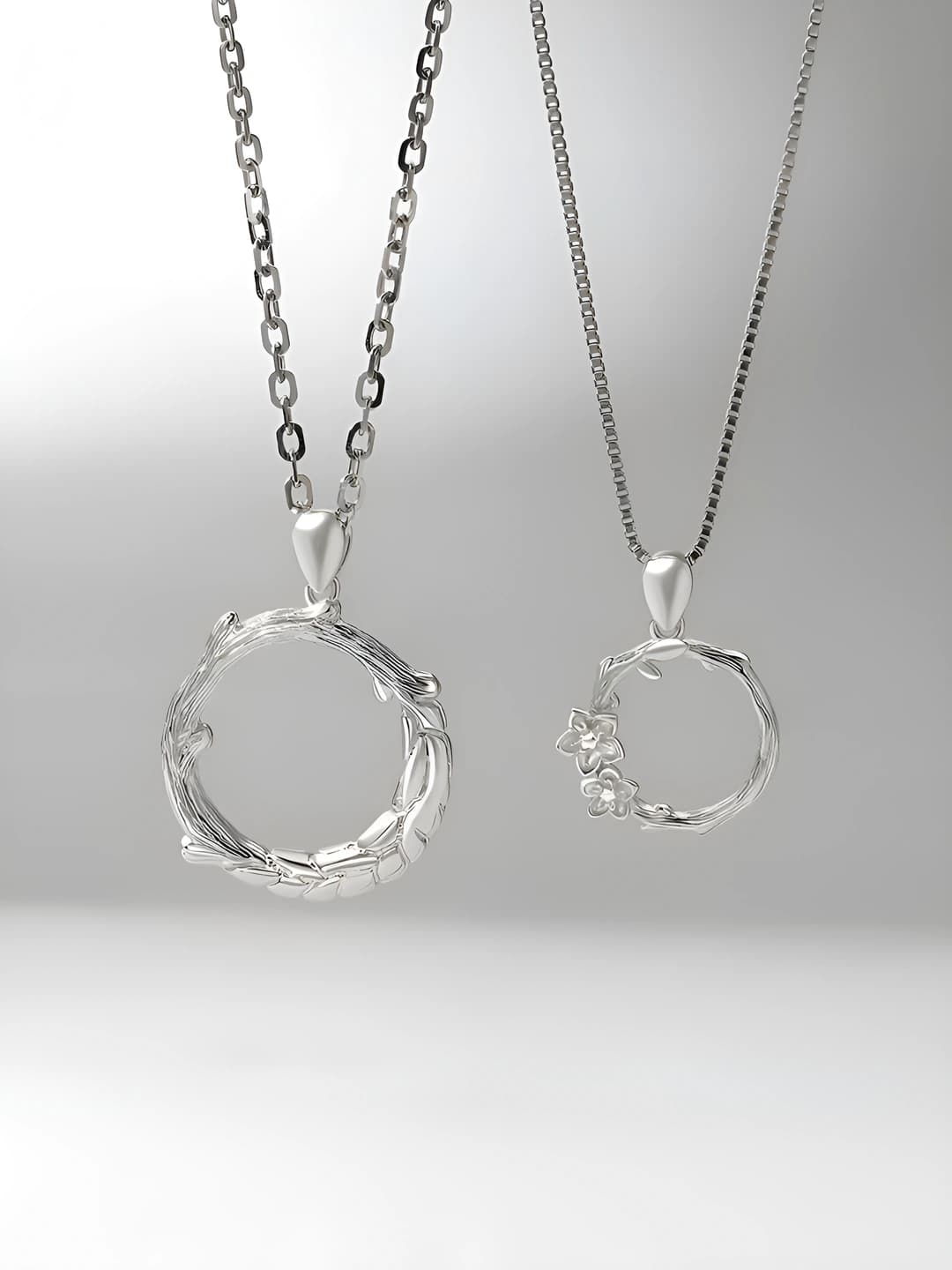 Women's pendant necklace with flower gemstone drop, cross chain, ins style, 41-50 cm