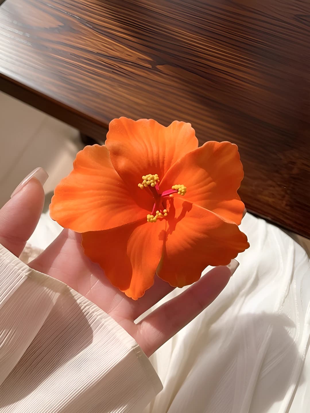 5# Оранжевый зажим плумерия ~10 см