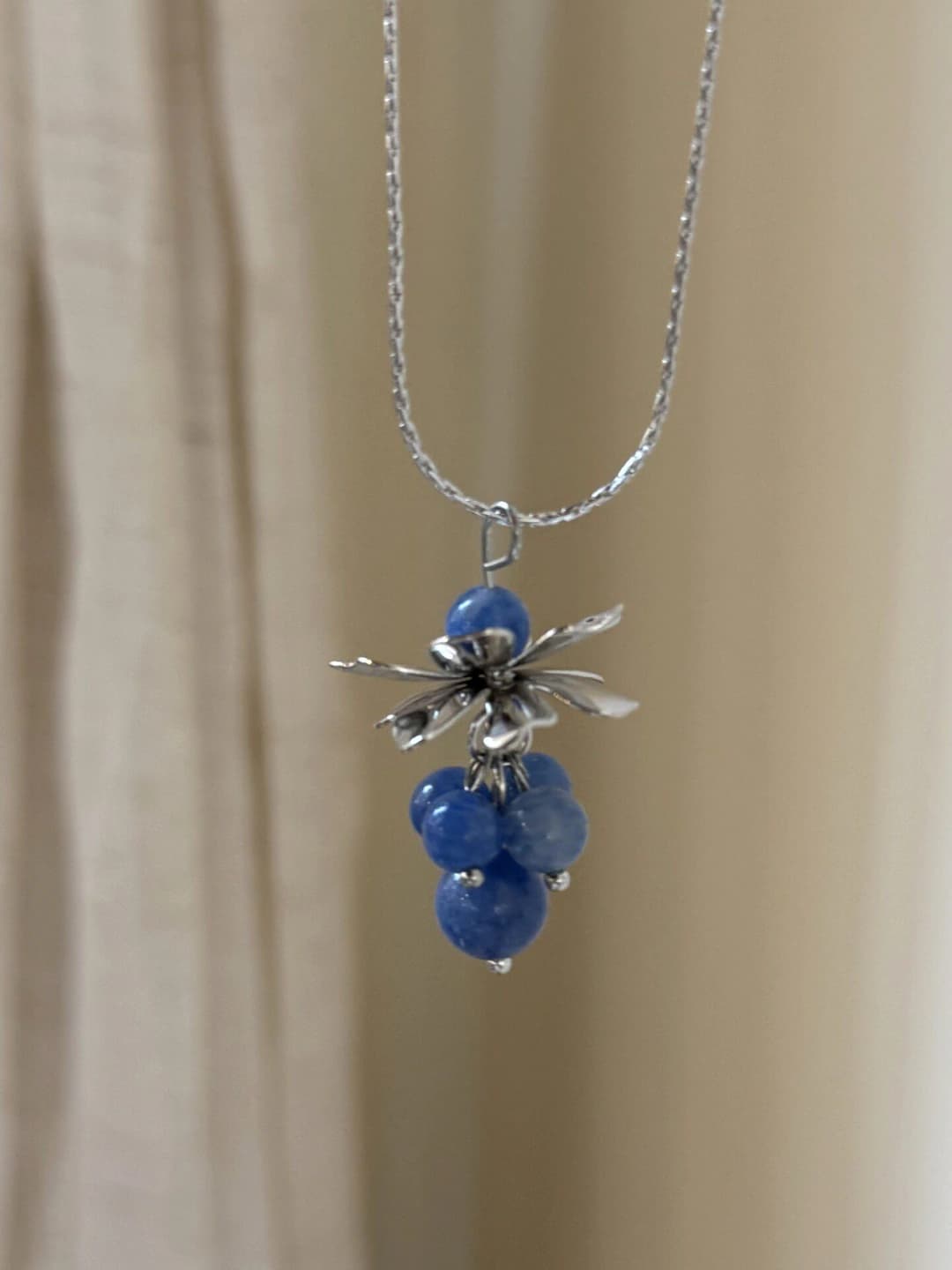 Necklace - Silver - Blue